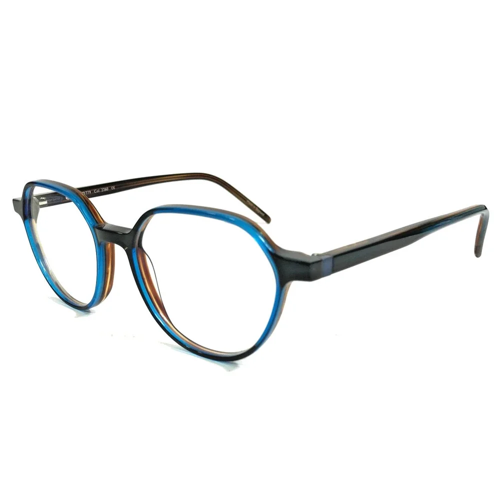 Tom Davies Eyeglasses Frames TD779 Col. 2260 Clear Blue on Brown 49-17-145